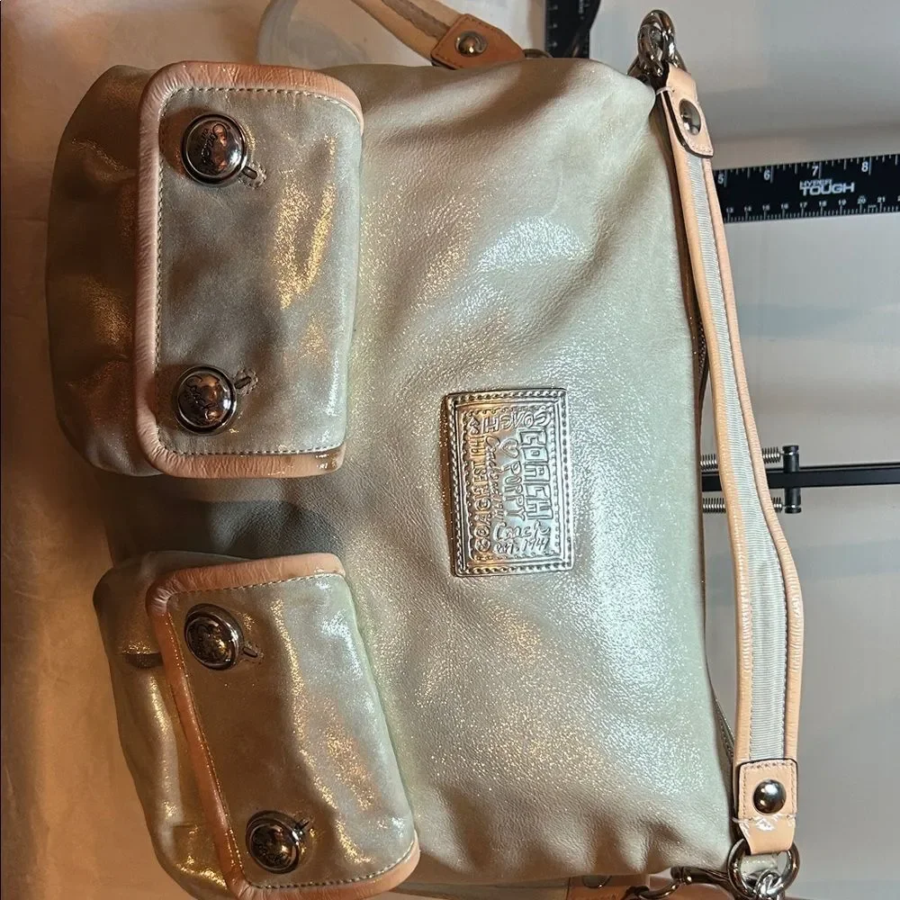 Coach Shimmering Gold Shoulder Bag - Picture 2 of 7